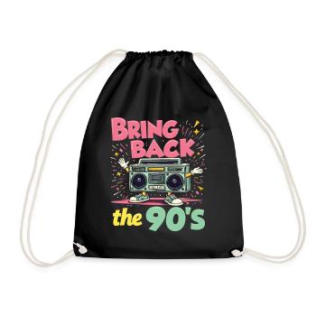 Ramenez la boombox rétro des années 90 - Sac de sport léger - noir - Devant