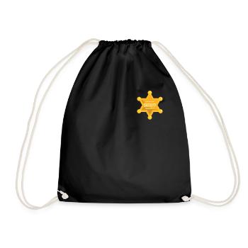 Korrekturen des Logo-Emblems des Justizvollzugsbeamten - Turnbeutel - Schwarz - Vorne