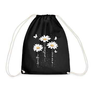 Fleurs d’été Fleur Inspiration Dicton de motivation - Sac de sport léger - noir - Devant