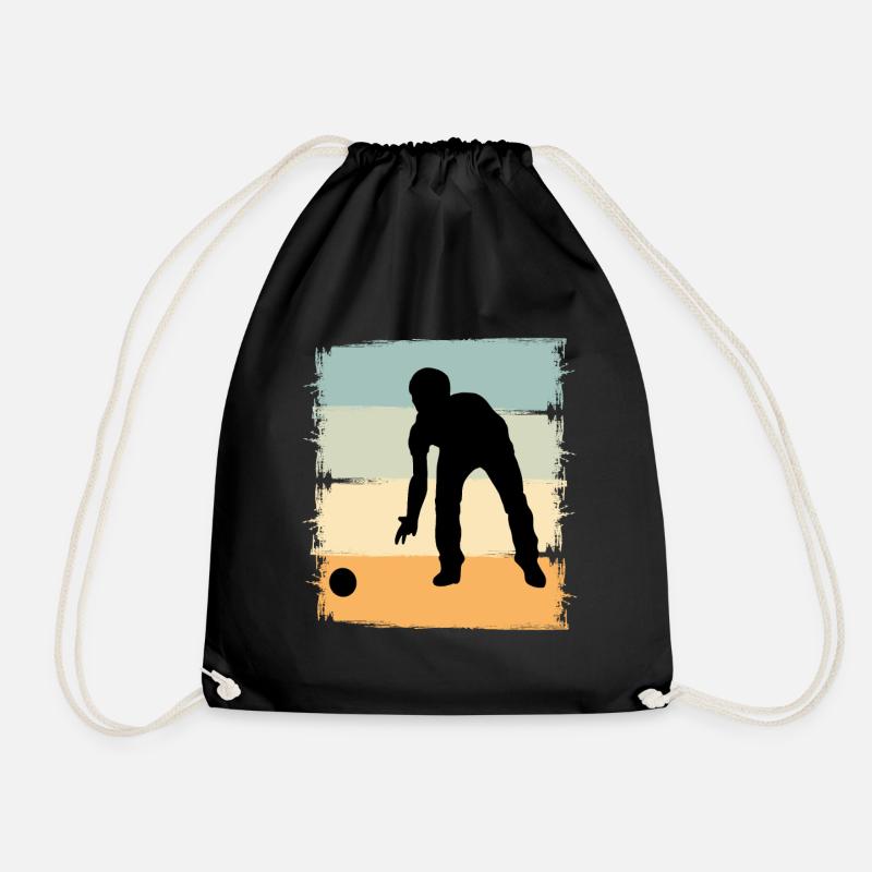 Boule Boccia Boulespieler - Turnbeutel - Schwarz