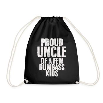 Oncle fier de quelques enfants Dumbass Drôle Dumbass - Sac de sport léger - noir - Devant