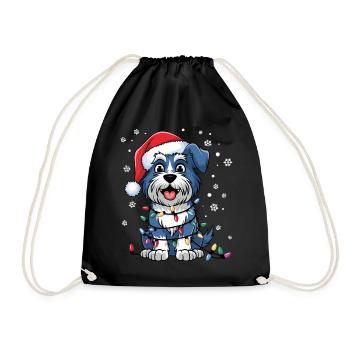 Kerry Blue Terrier Christmas Lights Xmas Dogs - Turnbeutel - Schwarz - Vorne