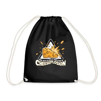 Lactose intolerance Lactose intolerant - Drawstring Bag - black - Front