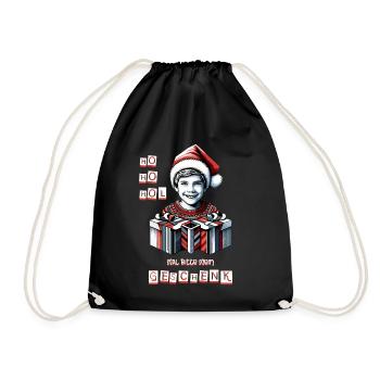 Giving gifts to children - Drawstring Bag - black - Front