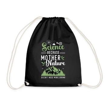 Environmental Science Because Mother Agriculturist - Drawstring Bag - black - Front