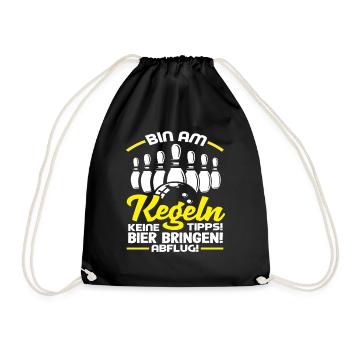Je joue au bowling pas de pourboires Apportez de la bière départ - Sac de sport léger - noir - Devant