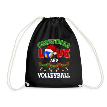Joueur de volley-ball équipe club Noël, amour - Sac de sport léger - noir - Devant