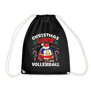 Joueur de volley-ball équipe club Noël, amour - Sac de sport léger - noir - Devant