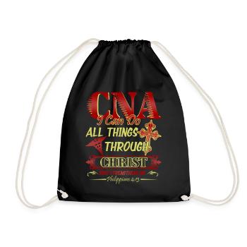 CNA I Can Do All Things - Drawstring Bag - black - Front