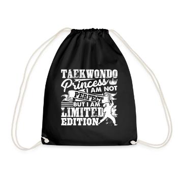 Awesome Taekwondo Princess - Drawstring Bag - black - Front