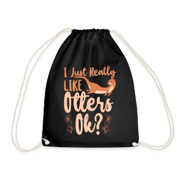 Loutre J’aime vraiment les loutres, - Sac de sport léger - noir - Devant