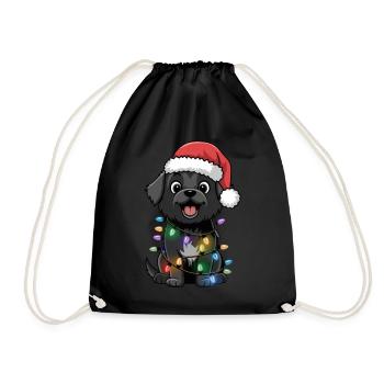 Schipperke Christmas Lights Xmas Dogs Gifts - Turnbeutel - Schwarz - Vorne