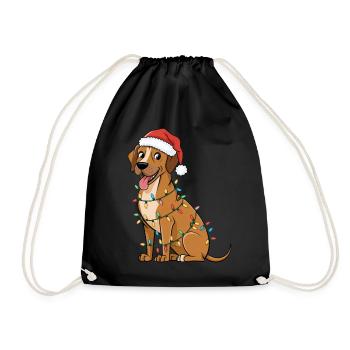 Rhodesian Ridgeback Noël Lumières Noël Chiens - Sac de sport léger - noir - Devant