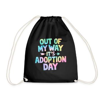 Out Of My Way Son Jour d’Adoption Tie Dye Drôle - Sac de sport léger - noir - Devant