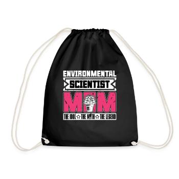 Environmental Scientist Mom The Soil Scientist - Drawstring Bag - black - Front