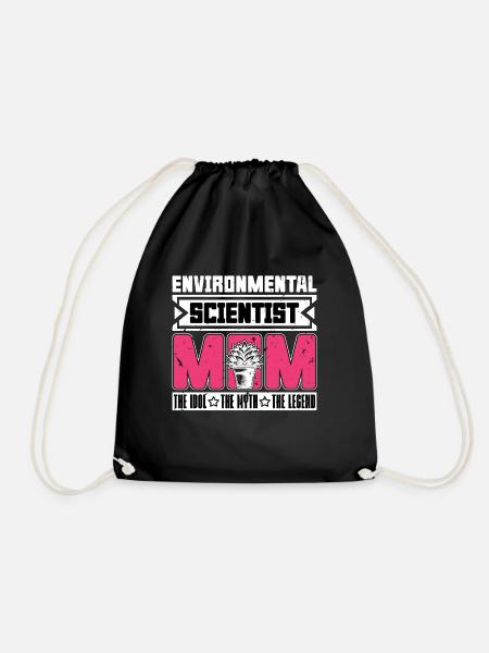 Environmental Scientist Mom The Soil Scientist - Drawstring Bag - black