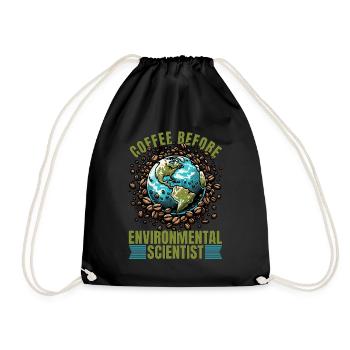 Environmental Scientist Coffee Biologist Coffee - Drawstring Bag - black - Front