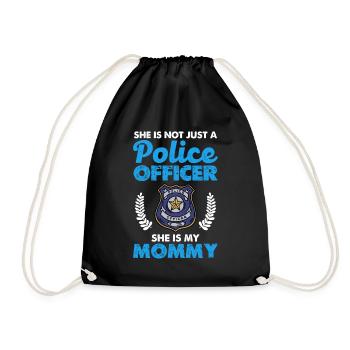 She's not just a policewoman, she's mine - Drawstring Bag - black - Front