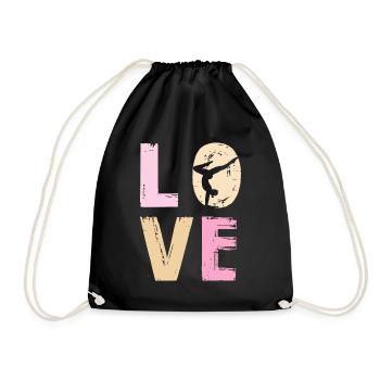 Danse Amour Silhouette Motif Sportif - Sac de sport léger - noir - Devant