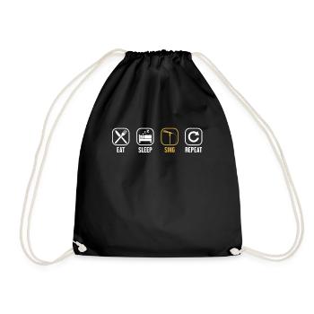 Eat Sleep Sing Repeat Opera House Vocalist Opera - Drawstring Bag - black - Front