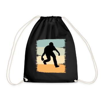 Boule Boccia Boule player - Drawstring Bag - black - Front