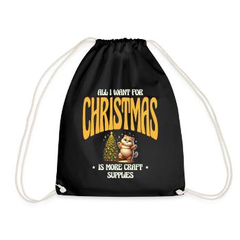 Tout ce que Noël souhaite pour plus de fournitures d’artisanat - Sac de sport léger - noir - Devant