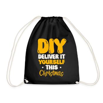 DIY: Deliver to creative Christmas gift - Drawstring Bag - black - Front