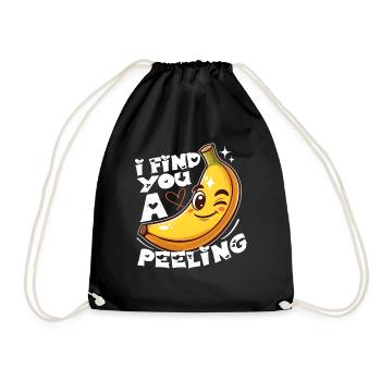 I FIND YOU A PEELING - Drawstring Bag - black - Front
