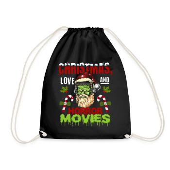 Horror Movie Zombie Santa Weihanchten Liebe Horror - Turnbeutel - Schwarz - Vorne