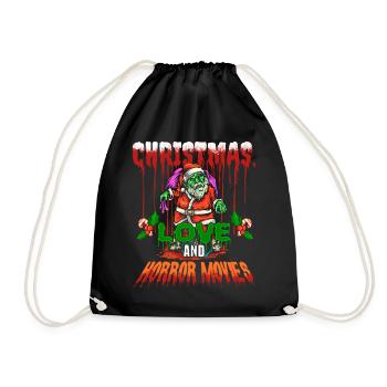 Horror Movie Zombie Santa Weihanchten Liebe Horror - Turnbeutel - Schwarz - Vorne