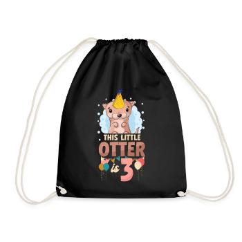 Anniversaire de la loutre Cette petite loutre - Sac de sport léger - noir - Devant