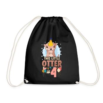 Anniversaire de la loutre Cette petite loutre - Sac de sport léger - noir - Devant