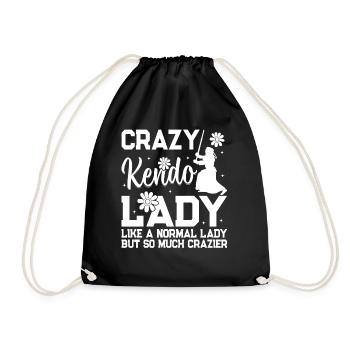 Folle de Kendo comme une dame normale mais tellement cr - Sac de sport léger - noir - Devant