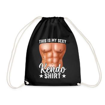 This is my sexy Kendo shirt Kendo Wrestler - Drawstring Bag - black - Front