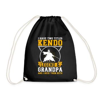 I have two titles Kendo Legend & Grandpa Kendo Wre - Turnbeutel - Schwarz - Vorne