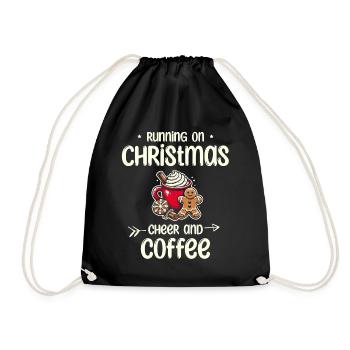 Réjouissez-vous Ambiance de Noël Amateurs d’énergie du café - Sac de sport léger - noir - Devant