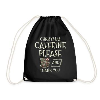 Caféine de Noël s’il vous plaît et merci Vœux de Noël - Sac de sport léger - noir - Devant