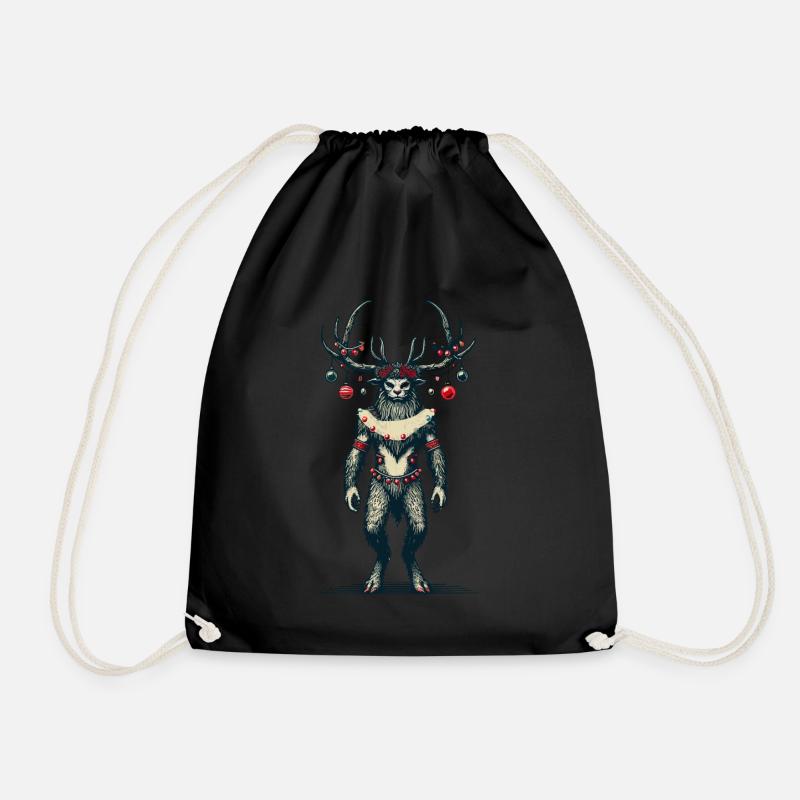 Festlicher Krampus Weihnachtliche Folklore - Turnbeutel - Schwarz