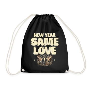 New Year, Same Love, New Year Romance - Drawstring Bag - black - Front