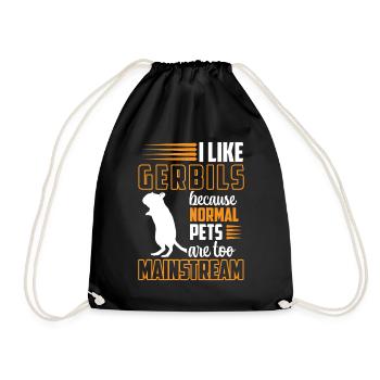 Gerbille Rongeur normal de compagnie Gerbille - Sac de sport léger - noir - Devant