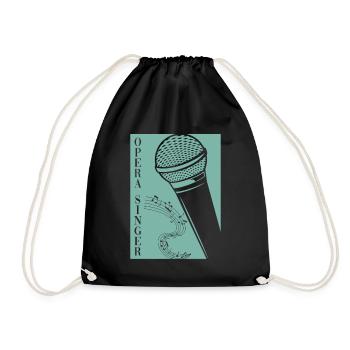 Opera Singer Opera House Vocalist Tenor Singer - Drawstring Bag - black - Front