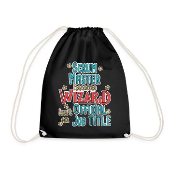 Scrum Master Wizard - Drawstring Bag - black - Front