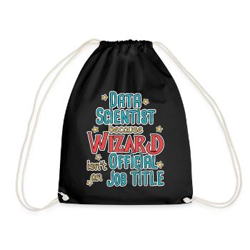 Data Scientist Wizard Data Science - Turnbeutel - Schwarz - Vorne