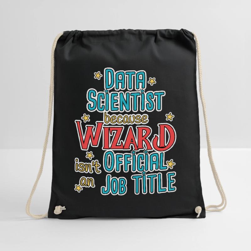Data Scientist Wizard Data Science Drawstring Bag