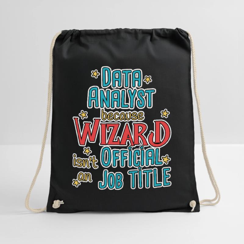 Data Analyst Wizard Drawstring Bag