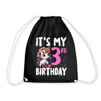 It's My 3rd Birthday - Turnbeutel - Schwarz - Vorne