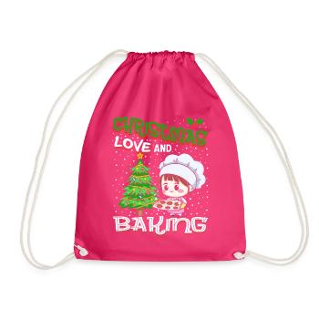 Noël, Amour et pâtisserie, Douce joie des fêtes - Sac de sport léger - fuchsia - Devant