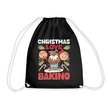 Noël, Amour et pâtisserie, Douce joie des fêtes - Sac de sport léger - noir - Devant