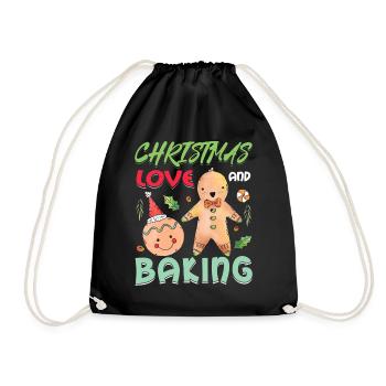 Noël, Amour et pâtisserie, Douce joie des fêtes - Sac de sport léger - noir - Devant