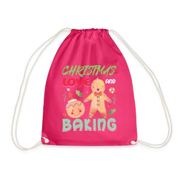 Noël, Amour et pâtisserie, Douce joie des fêtes - Sac de sport léger - fuchsia - Devant